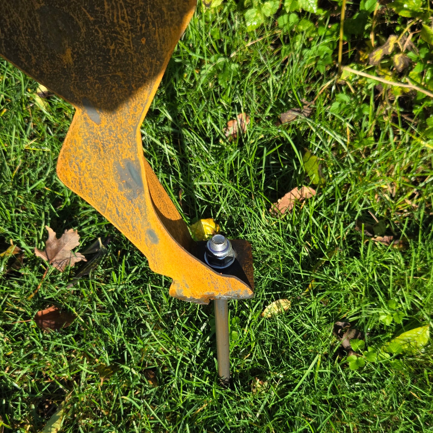 Edelrost-Gartenstecker Aufbäumendes Pferd