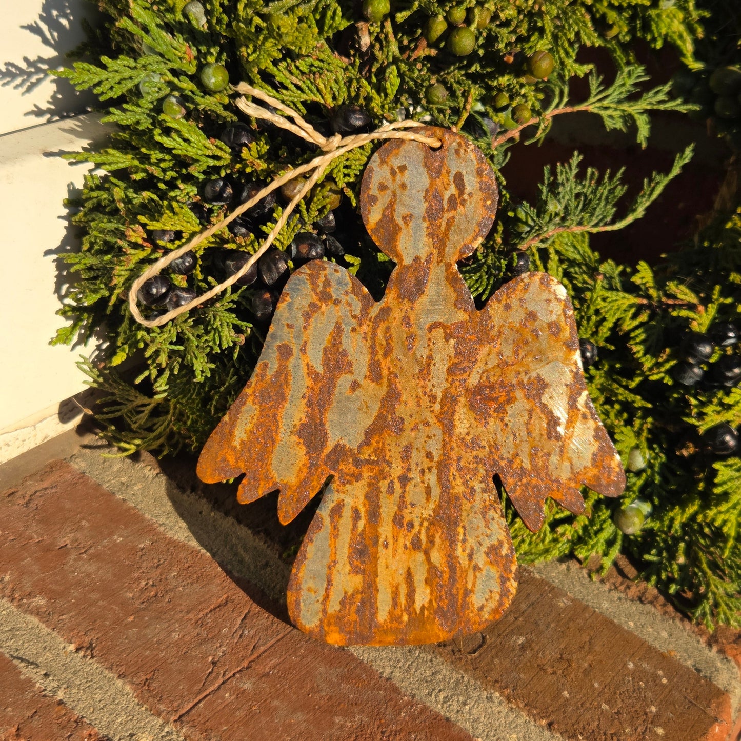 Edelrost-Anhänger Engel