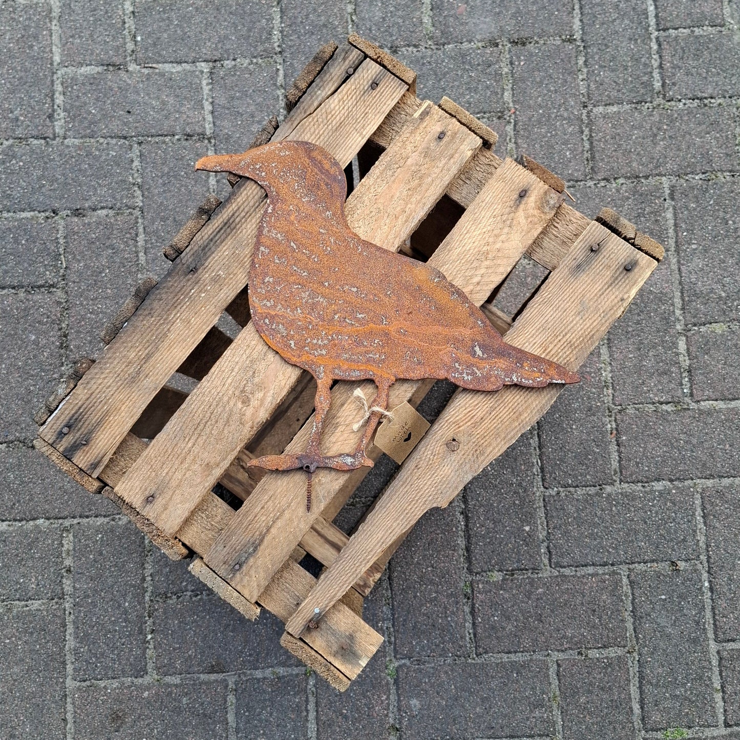 Möwe in Edelrostoptik mi Schraube