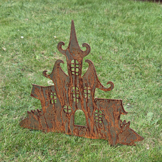 Halloween-Spukhaus Edelrost Gartendeko Rost Deko
