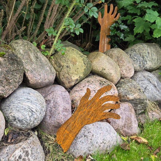 Halloween Zombie-Hand greifend Edelrost Gartendeko Rost Deko