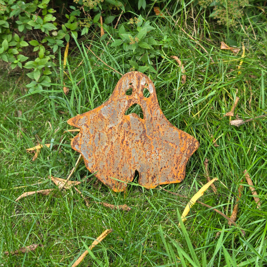 Halloween-Geist klein Edelrost Gartendeko Rost Deko