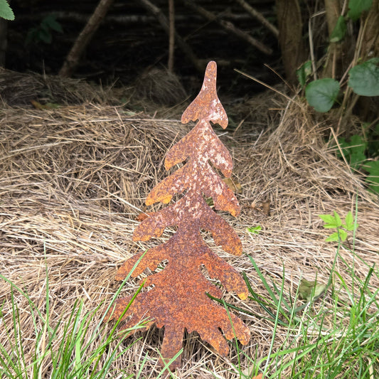 Edelrost Gartenstecker „Tanne“