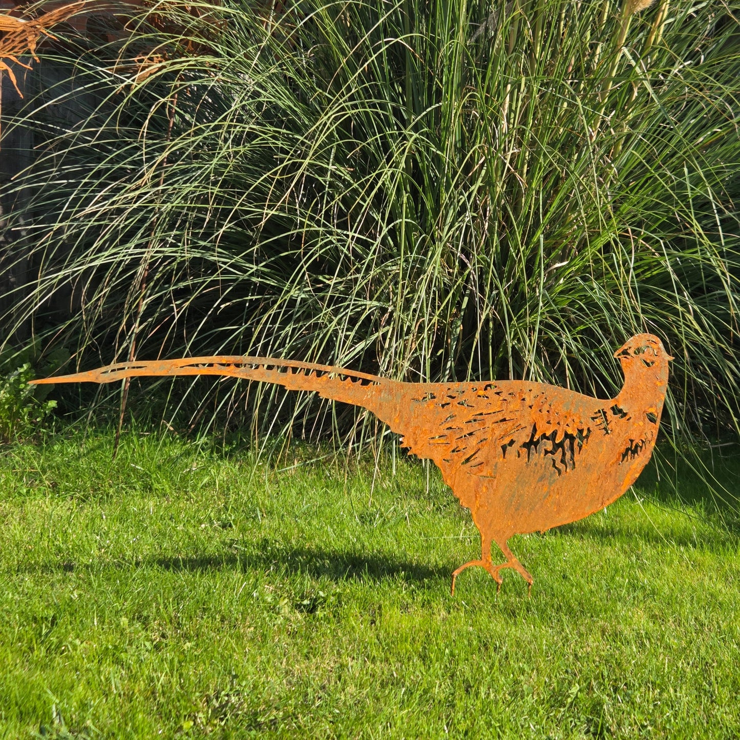 Edelrost Gartenstecker „Fasan“