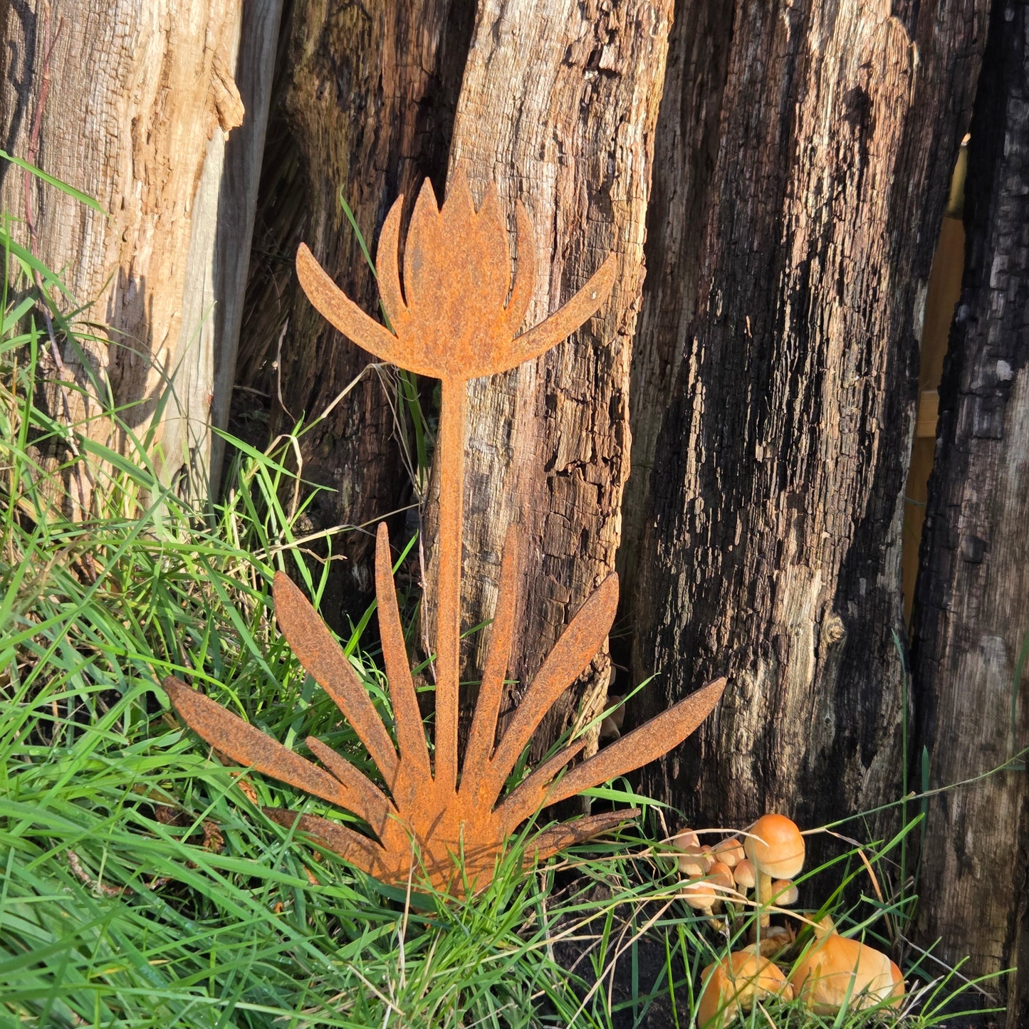Edelrost Gartenstecker „Große Blume“