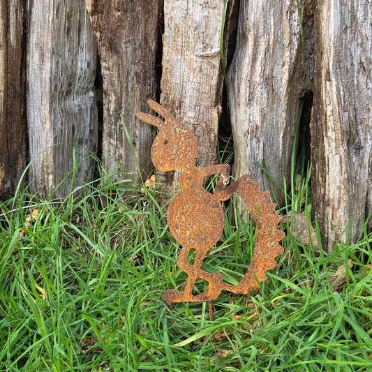 Edelrost Gartenstecker „Ameise mit Säge“