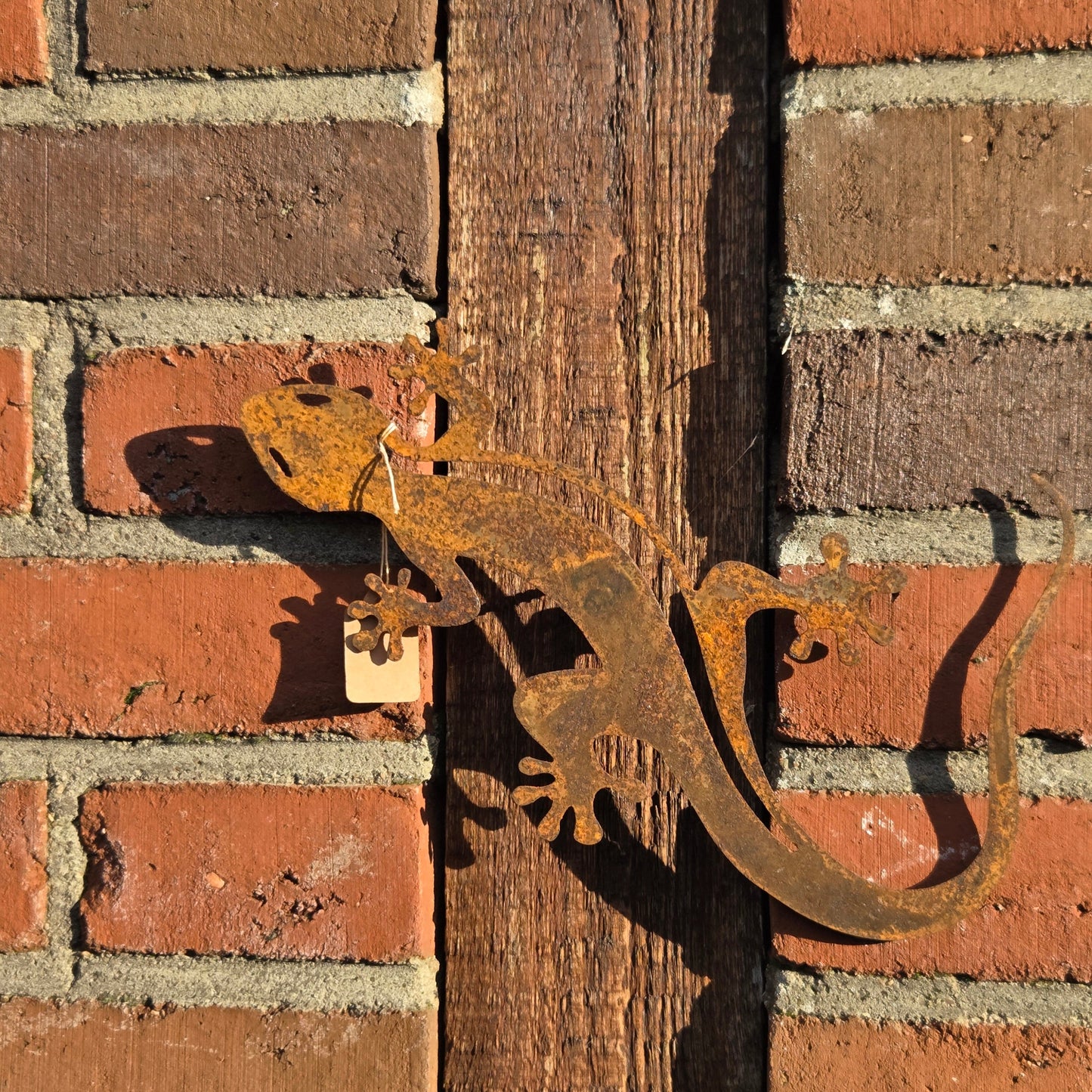 Edelrost Eidechse zur Wandmontage