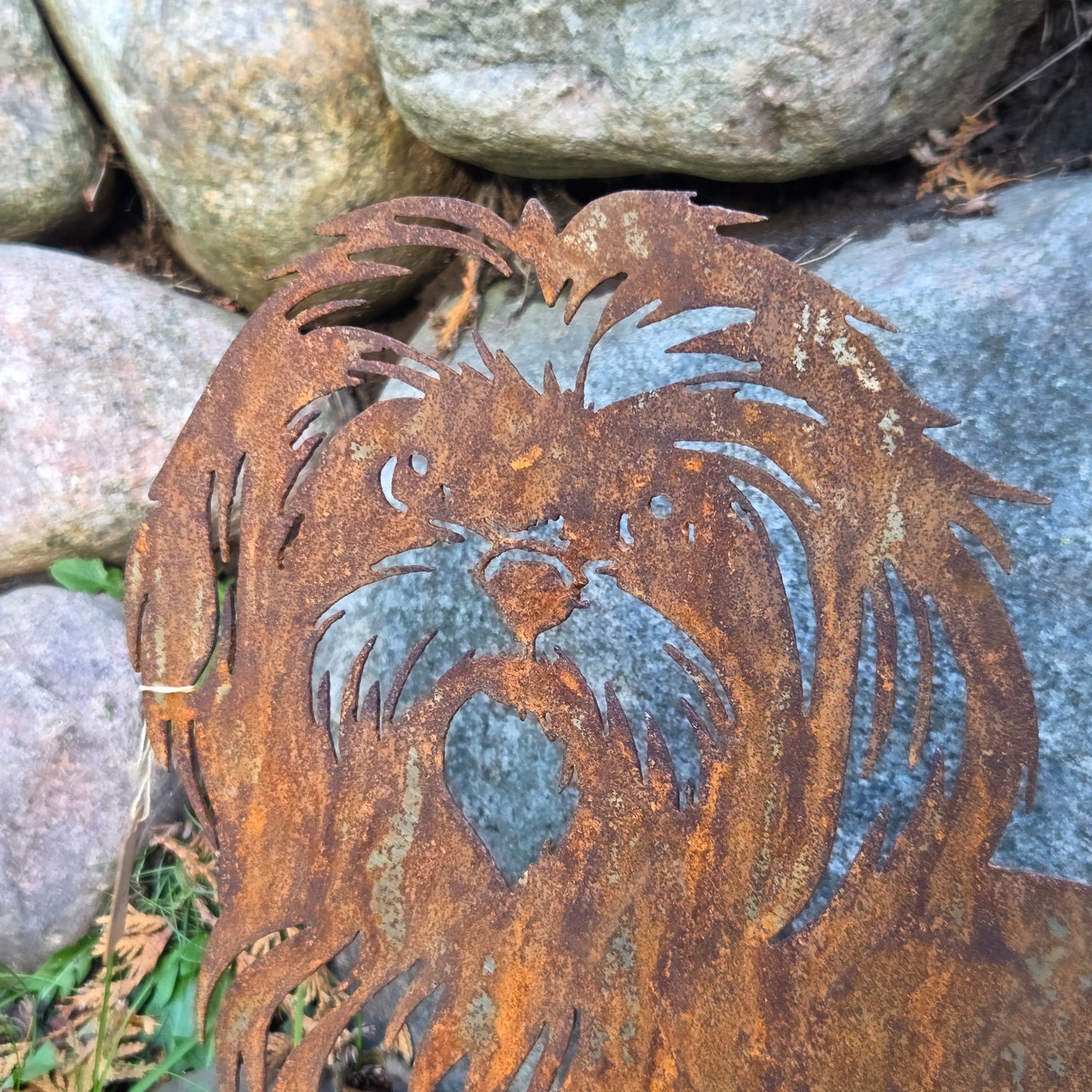 Edelrost Gartenstecker „Hund“