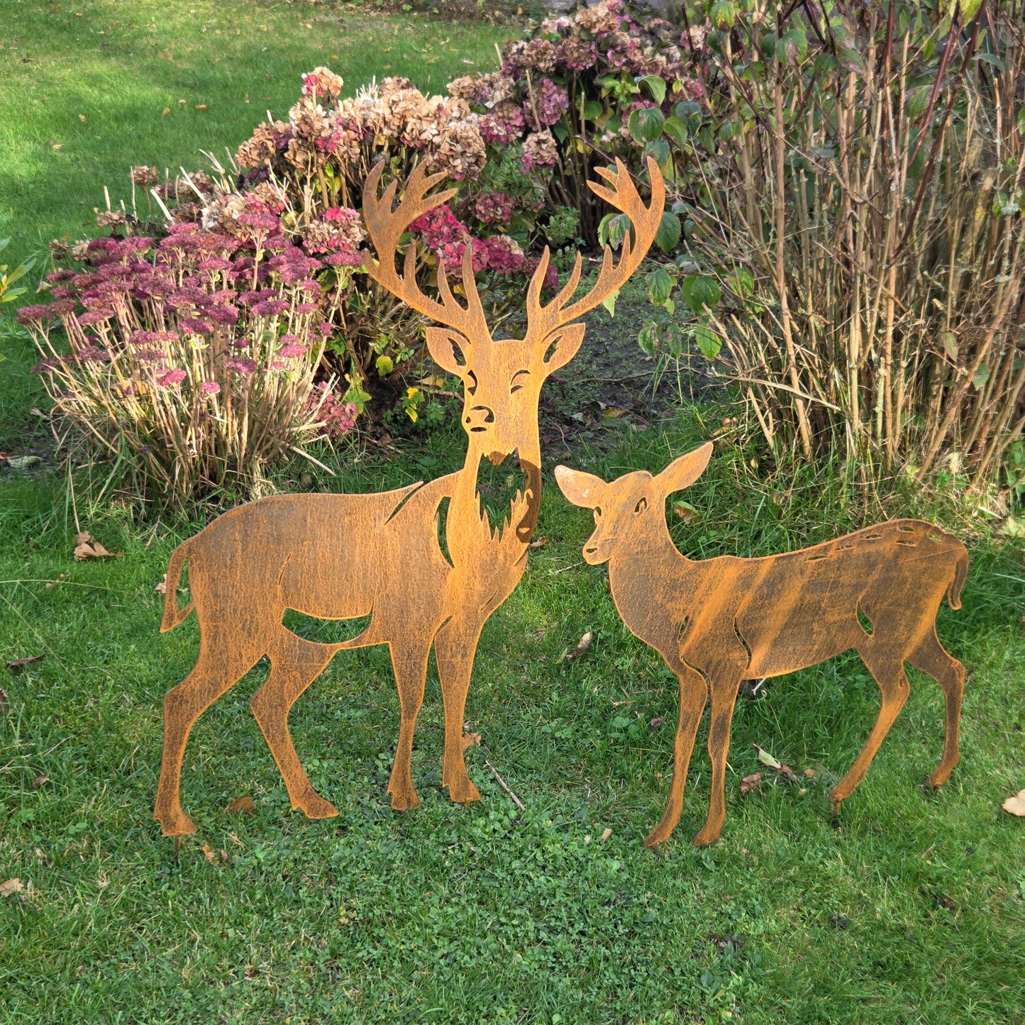 Edelrost-Gartenfigur Hirsch