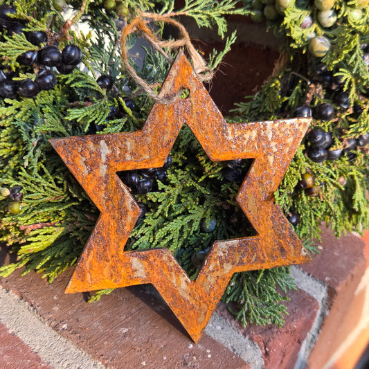 Edelrost-Anhänger Stern (offen)