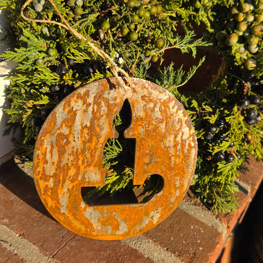 Edelrost-Anhänger Kerze