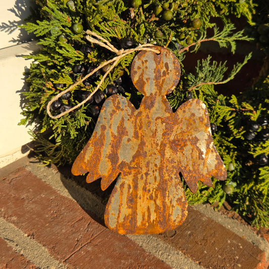 Edelrost-Anhänger Engel