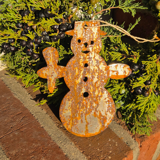 Edelrost-Anhänger Schneemann